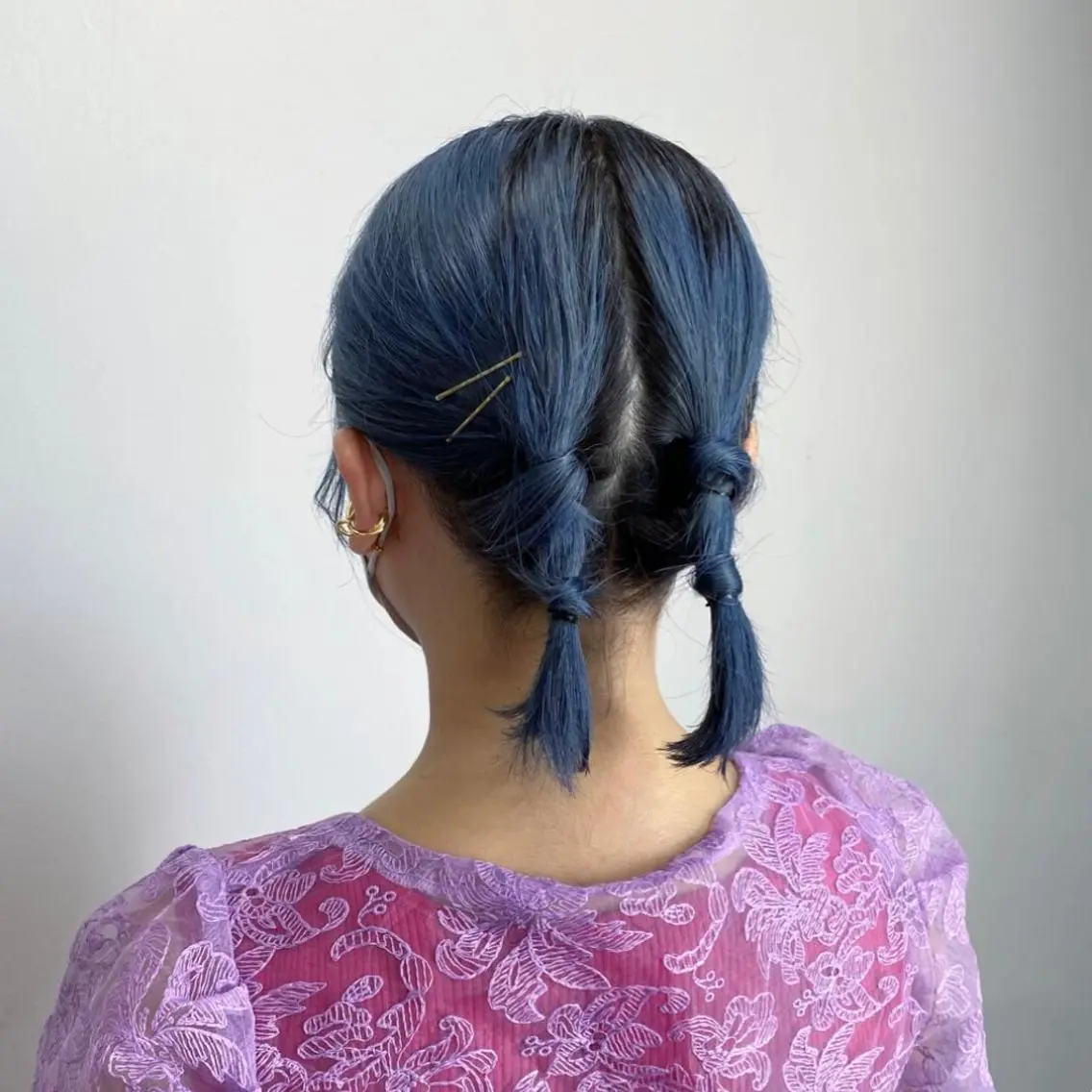 ショート カラー ブルーカラー ネイビーカラー 🎀ダブルカラー/ ピンク×ガーリー🎀のヘアスタイル