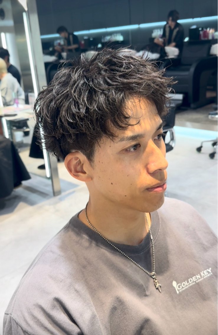 ショート パーマ メンズ ショートヘア 似合わせパーマ🔥 河浪  大智のヘアスタイル
