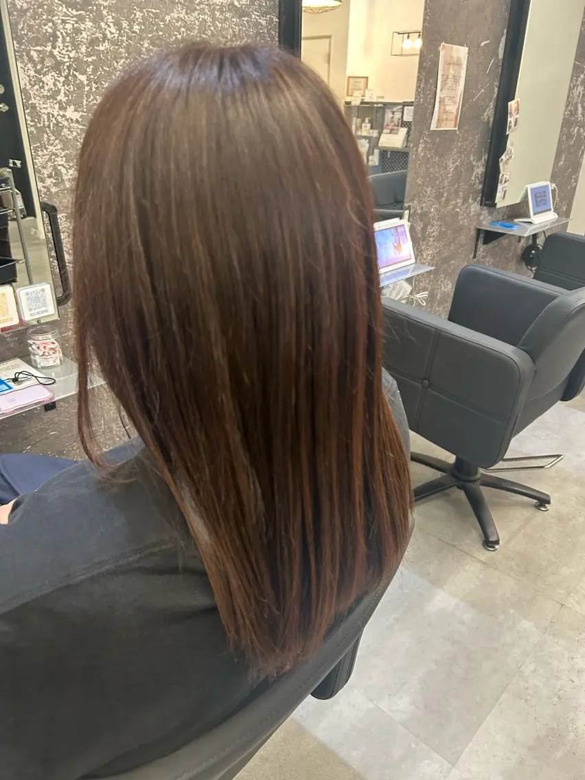 セミロング ヘアカラー Agu/ㅤ⠀ ななみんのヘアスタイル