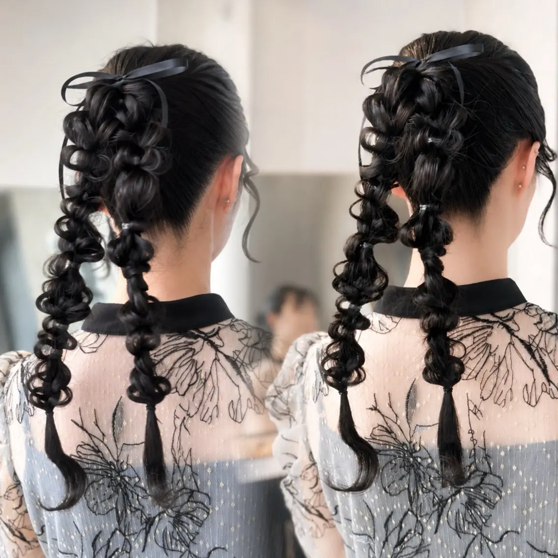 ロング カラー パーマ ヘアアレンジ ヘアセット 艶髪縮毛矯正/透明感 カラー/YUKAのヘアスタイル
