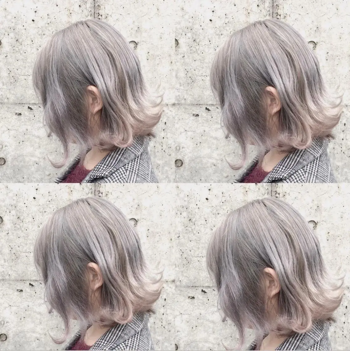 ショート カラー ヘアアレンジ シルバー ボブ 外ハネヘア メンズスタイル ly本厚木のヘアスタイル