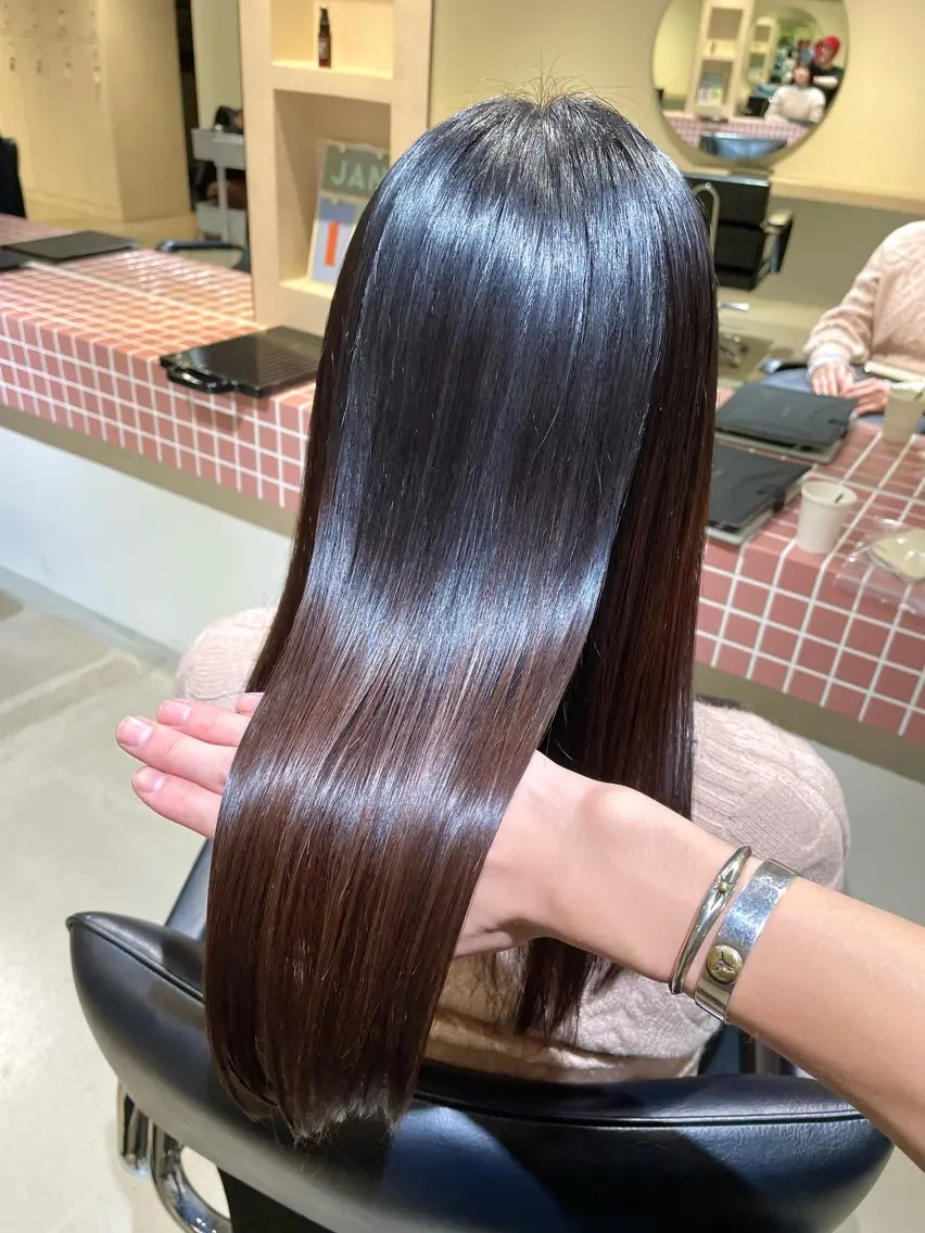 セミロング パーマ セミロングパーマ アッシュ ボブ 髪質改善 レイヤーカット 髪質改善マスター 長尾勇弥/梅田中津のヘアスタイル