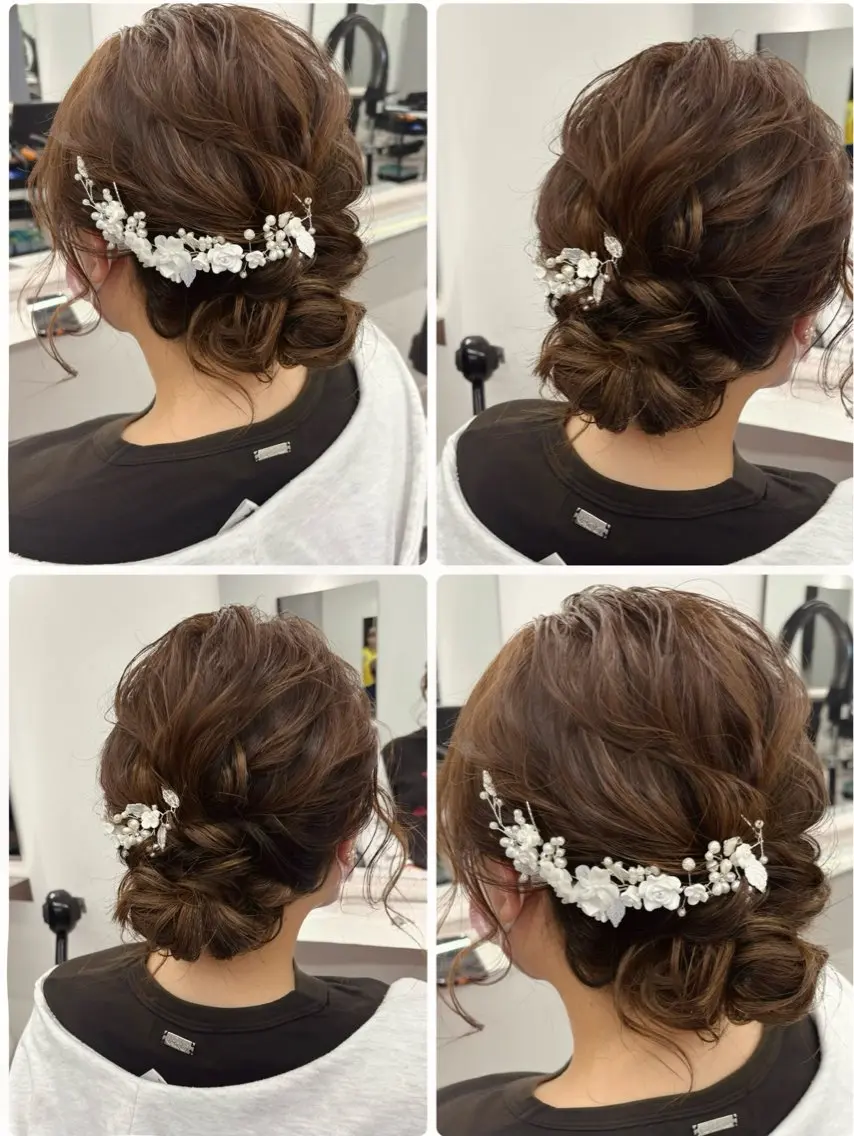 ヘアアレンジ ヘアセット 松井那津子 /ハイライトブリーチのヘアスタイル