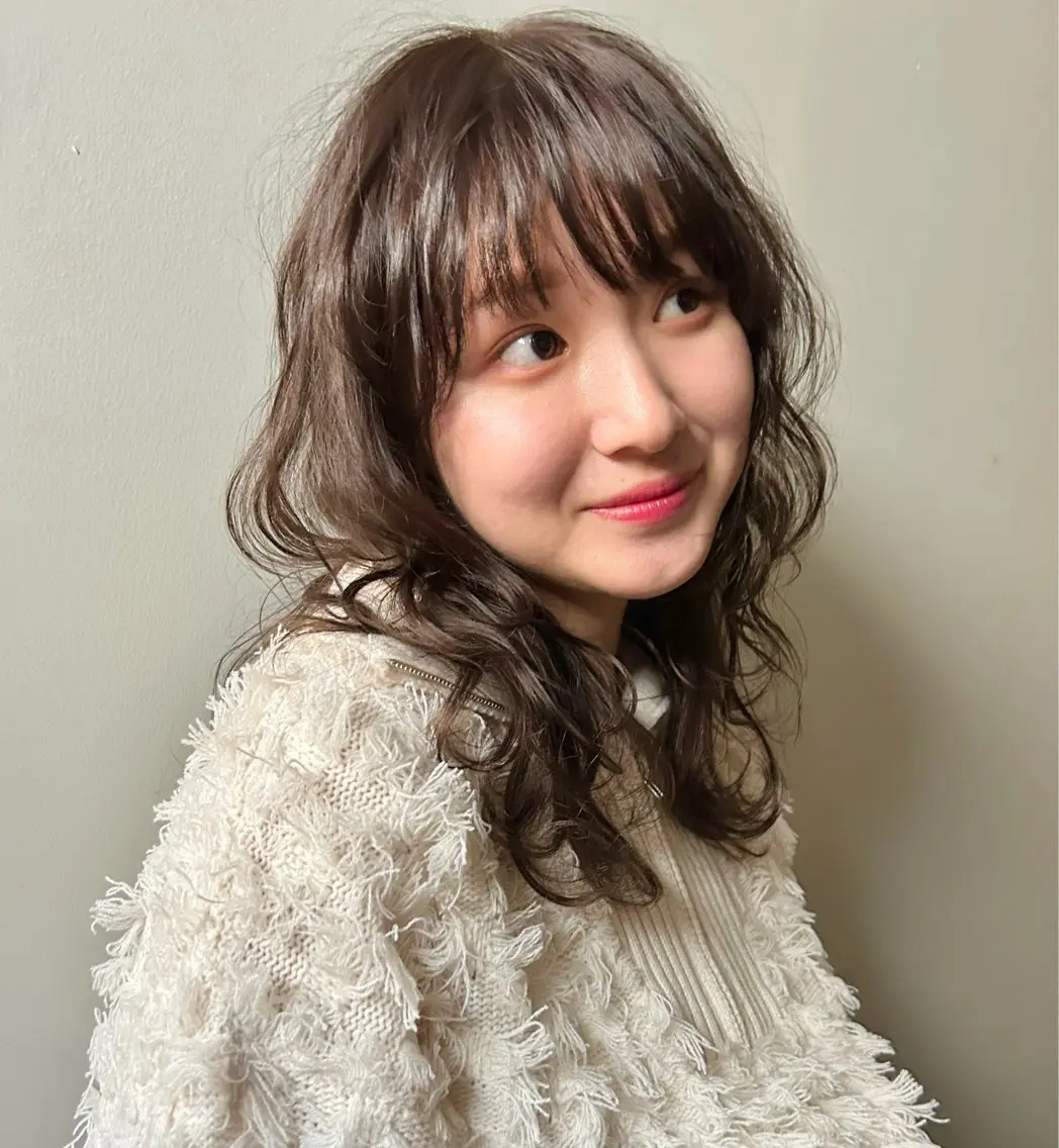セミロング ヘアカラー ヘッドスパ 安藤 琢真のヘアスタイル