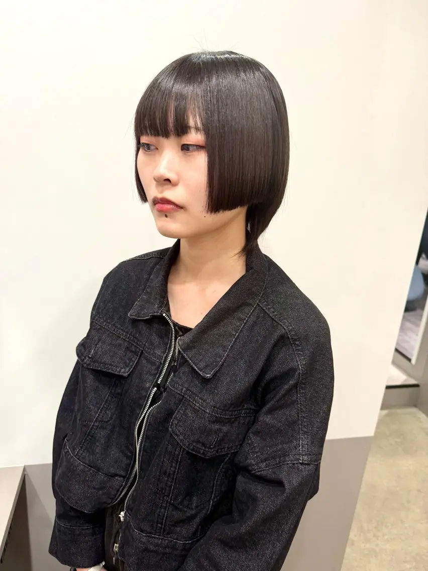 ショート ボブ 顔まわりレイヤー 顔周りカット 髪質改善 レイヤーカット dogstar 加藤翔大のヘアスタイル
