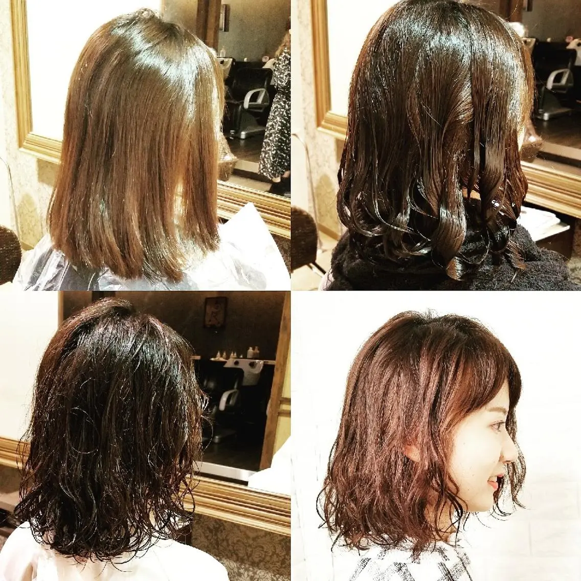 ミディアム パーマ 高口 雅のヘアスタイル