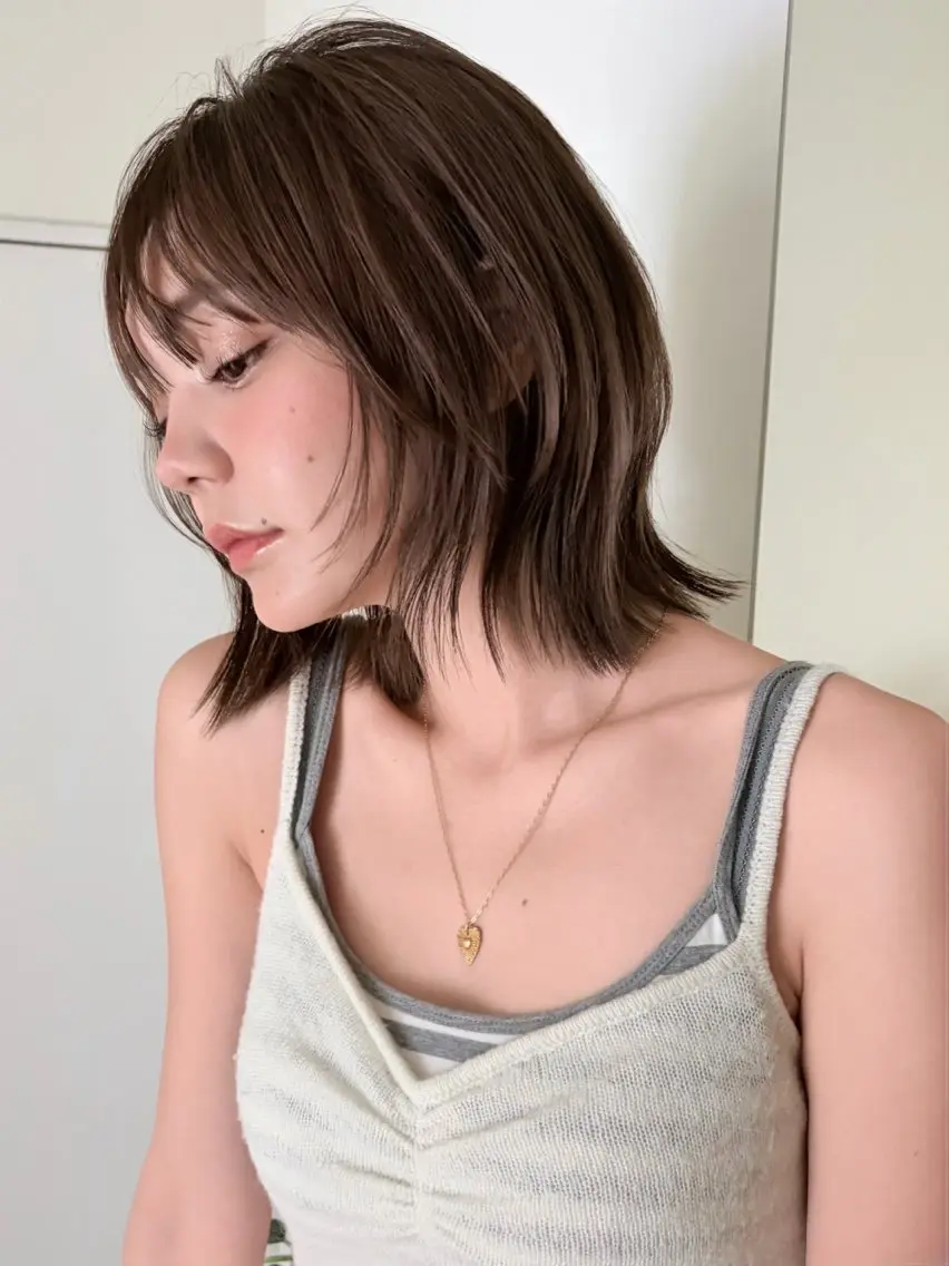 ショート カラー グレージュ カット ヘアカラー 小顔ボブ jilblanカホのヘアスタイル