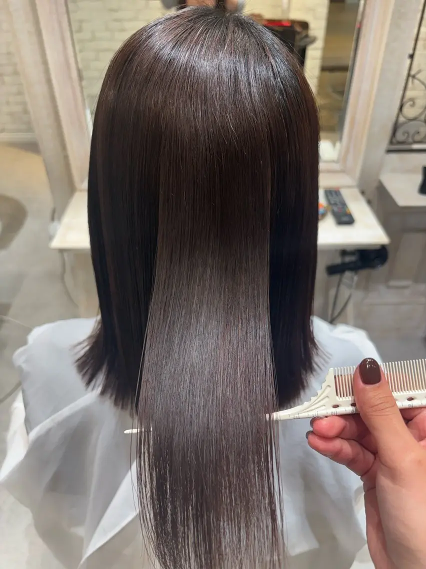 ミディアム 縮毛矯正 カット 縮毛矯正 モデル募集中 ‬ユイ🎀のヘアスタイル