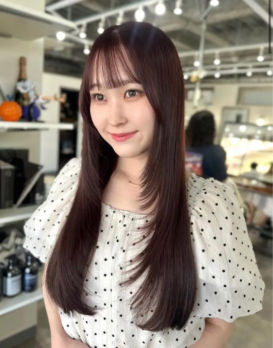 ロング ヘアカラー 森田 あかりのヘアスタイル
