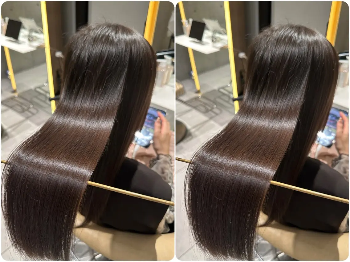 ロング カット 縮毛矯正 トリートメント ゆーだい🇰🇷韓国 🇰🇷×髪質改善のヘアスタイル