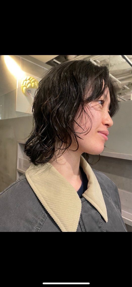 ミディアム パーマ ミディアムパーマ ニュアンスパーマ ナガシマ マイのヘアスタイル