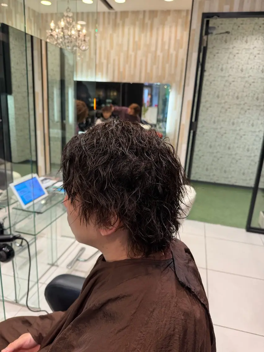 ミディアム パーマ メンズ カット パーマ 【EARTH平塚店】 ✂️野首 京佑✂️のヘアスタイル