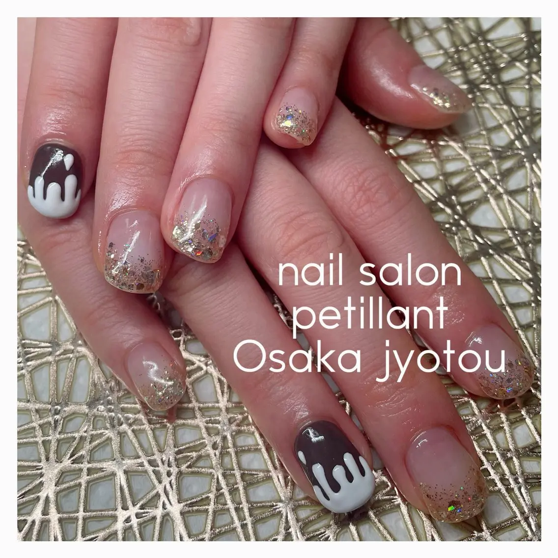 ネイル キラキラネイル 韓国ネイル ラメ(グリッター) バレンタイン nail salon petillantのネイルデザイン
