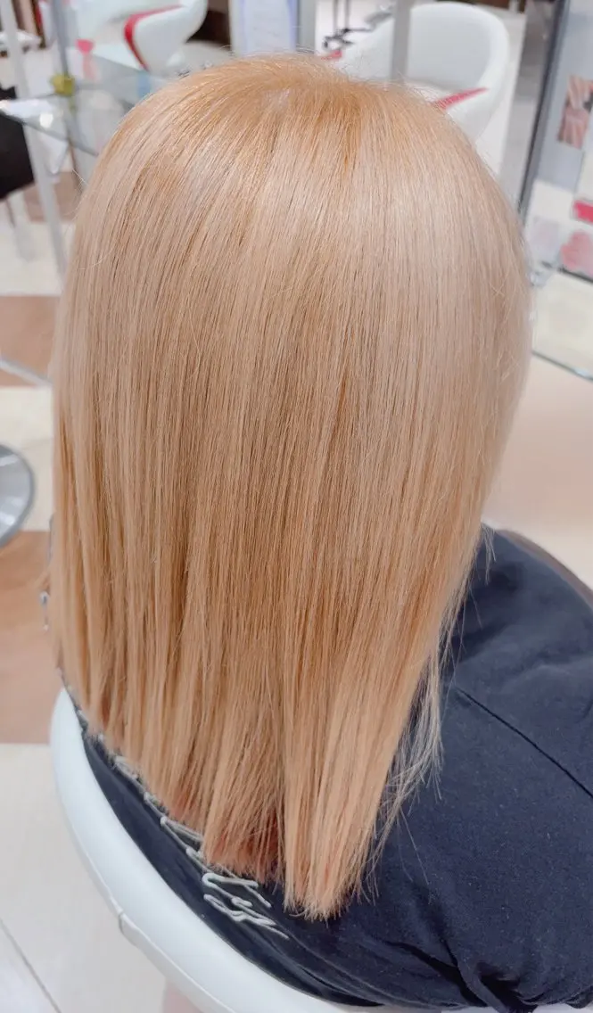 ミディアム カラー ダブルカラー EARTH水沢店 さとうせいなのヘアスタイル
