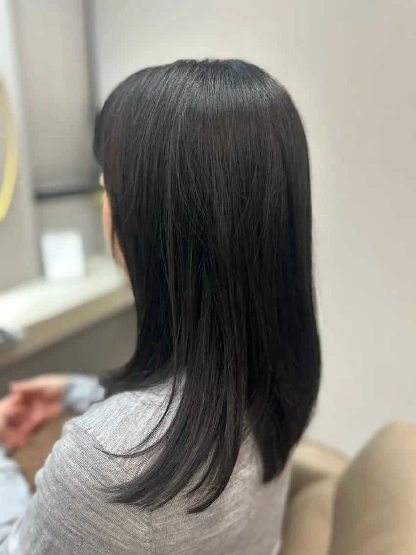 セミロング カット 池田 太一のヘアスタイル