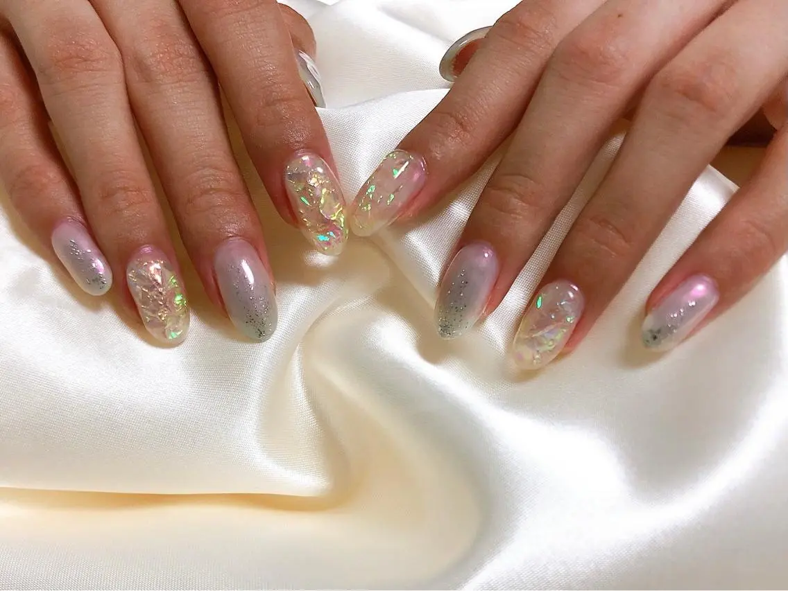 ネイル 氷ネイル・うるうるネイル kiki nail &brow二子玉川のネイルデザイン