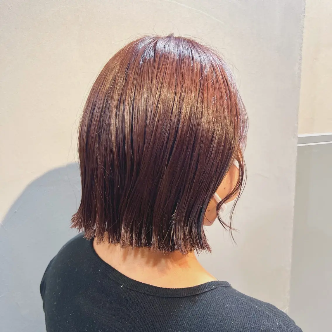 ショート カラー 切りっぱなしボブ ボブ カット ヘアカラー ioe 元町のヘアスタイル