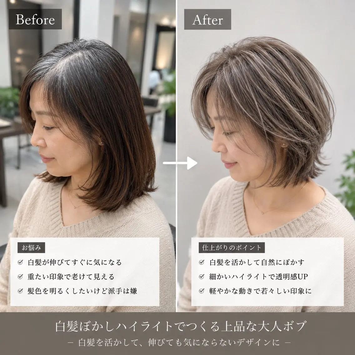 カラー ショートボブ バレイヤージュ ブリーチ 透明感カラー デザインカラー ヘアカラー 白髪ぼかしのプロ ✨たいきのヘアスタイル