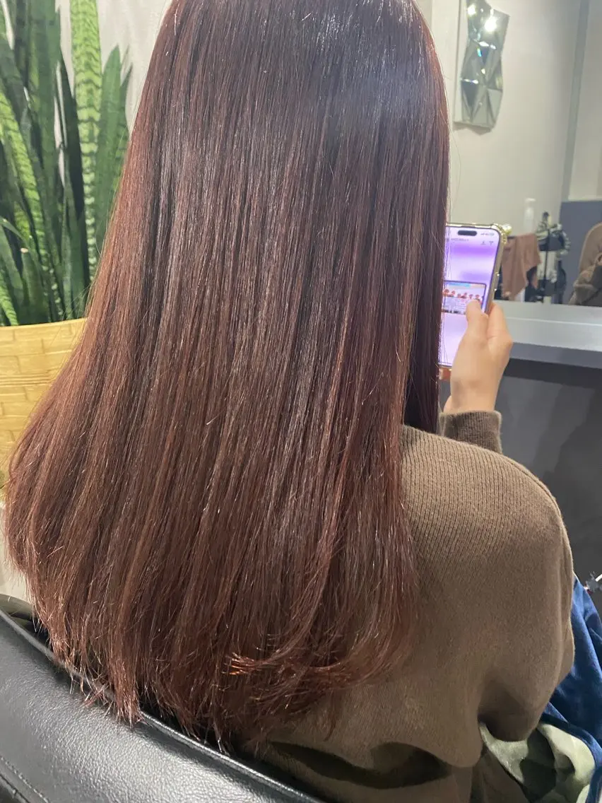 ロング カット ヘアカラー トリートメント くせ毛多毛特化 高橋　淳のヘアスタイル