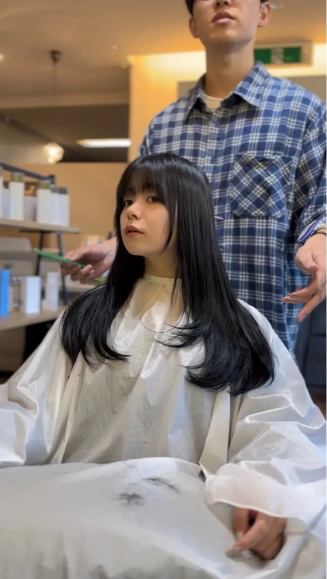 ロング はまだ かんたのヘアスタイル