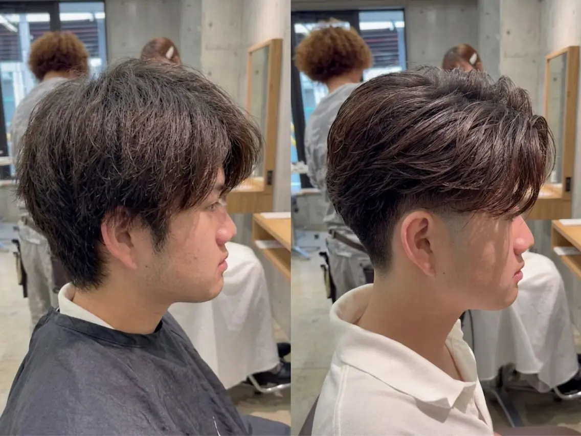パーマ メンズ フェザーパーマ メンズパーマ 縮毛矯正 カット 【メンズ縮毛矯正】 FILMS  軍司のヘアスタイル