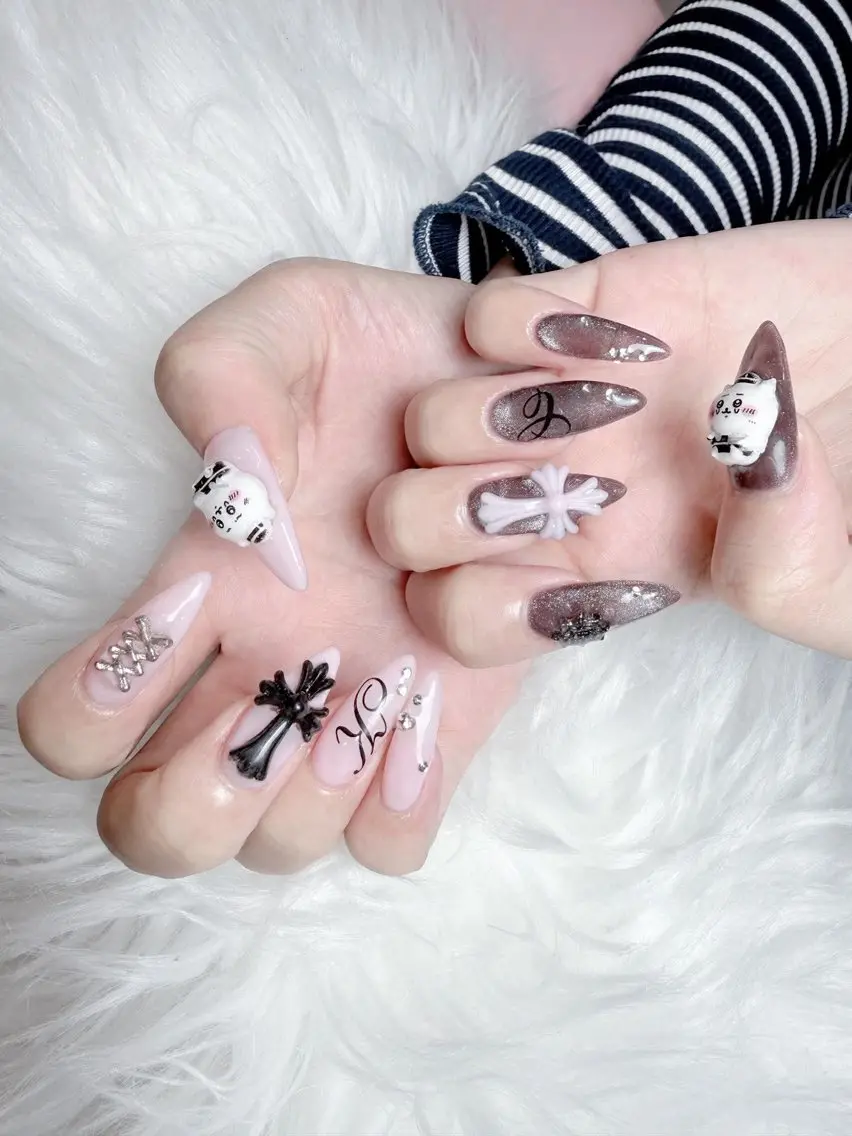 ネイル 韓国ネイル マグネットネイル ニュアンスネイル オフィスネイル ワンカラーネイル ハンドネイル Hana Rose Nailのネイルデザイン