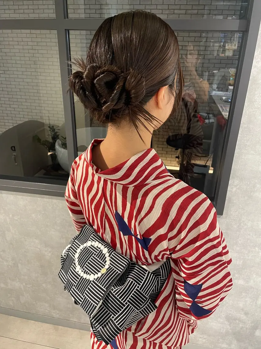 セミロング ヘアアレンジ 浴衣 arrow🖤 もえみのその他イメージ