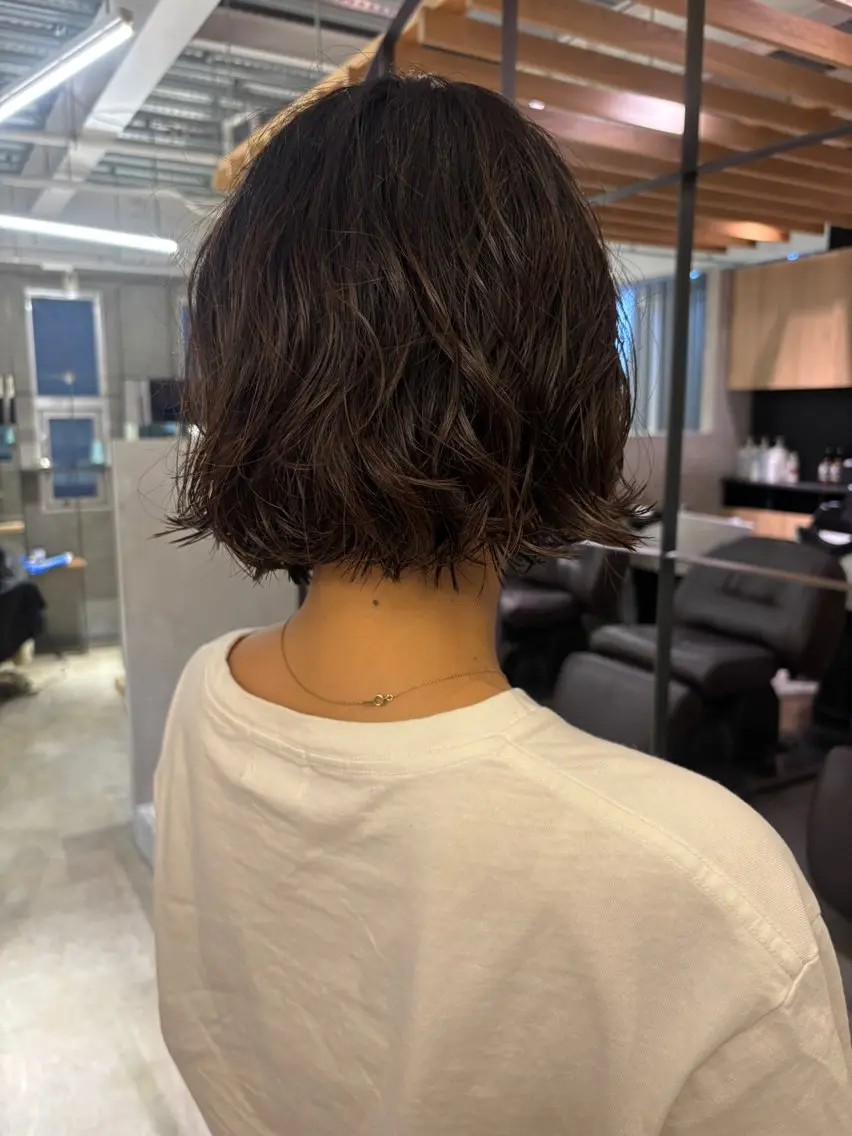 ショート パーマ カット パーマ 西田  美侑/ 前髪・顔周りカットのヘアスタイル