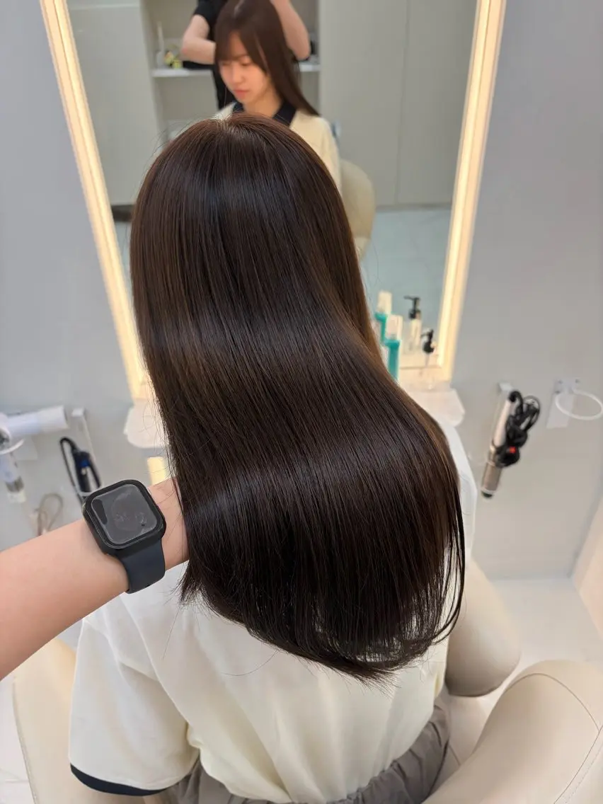 ロング カラー ベージュカラー オリーブベージュ カット ヘアカラー トリートメント ダブルカラー/髪質改 善/京都/akaneのヘアスタイル