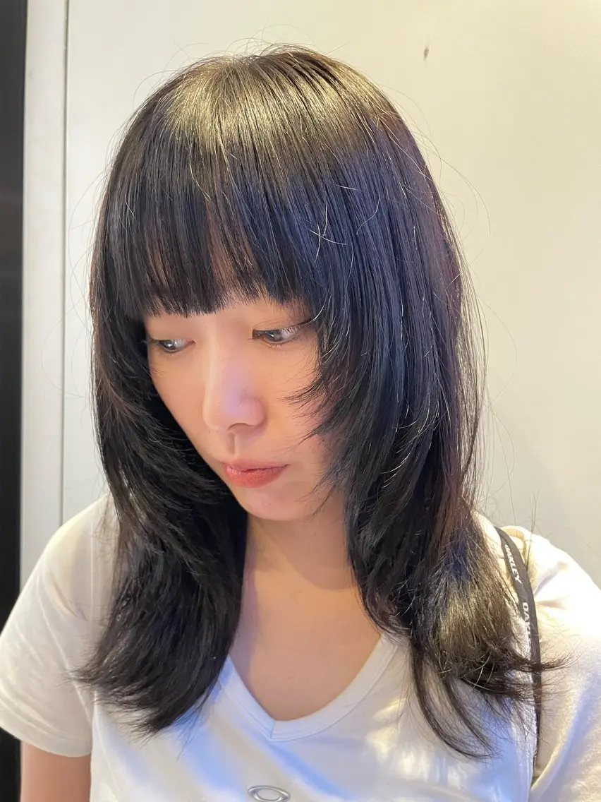 セミロング 🎀レイヤー/パーマ カラー/ai🎀のヘアスタイル
