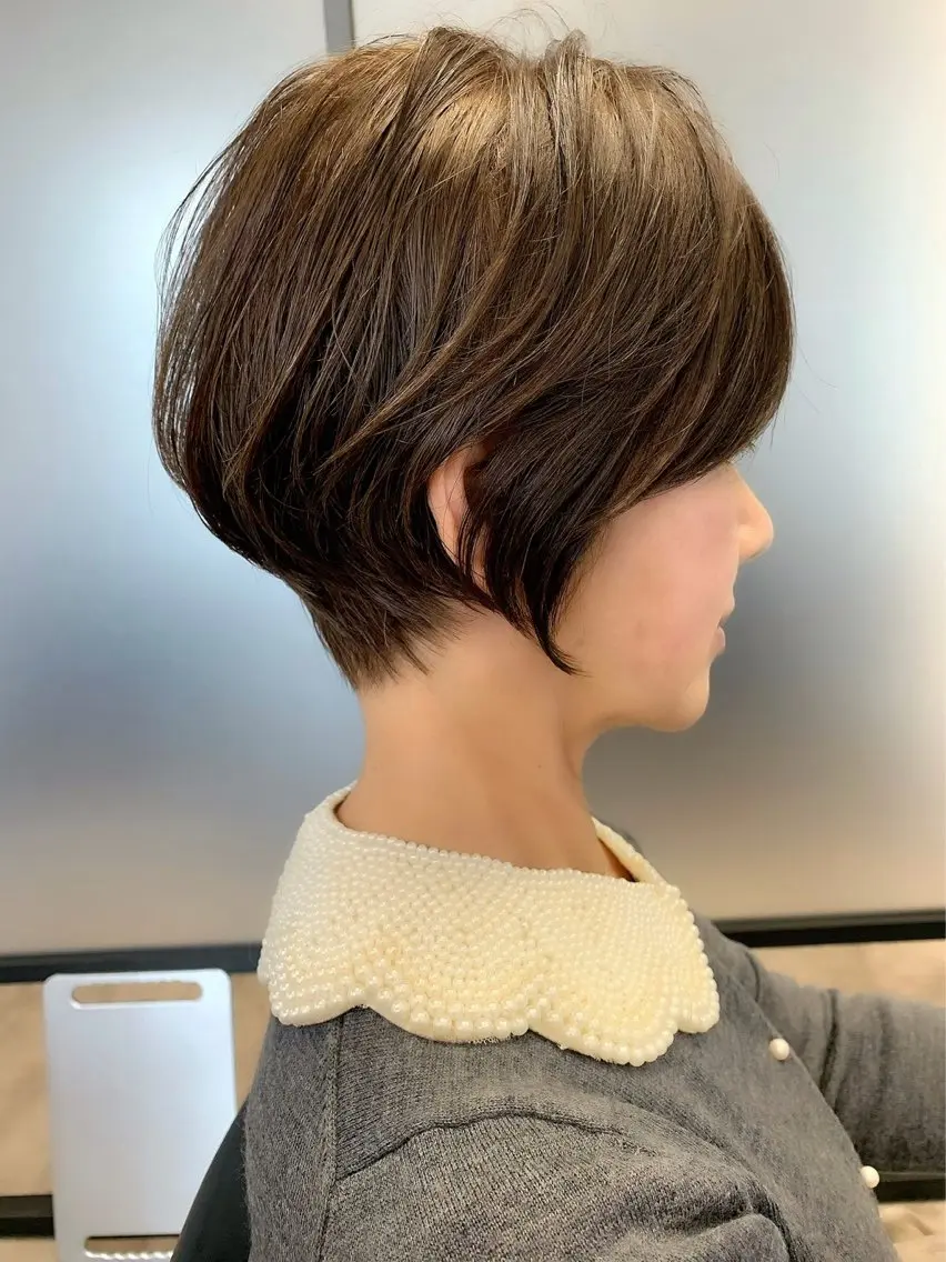 ショート カラー カット ⭐️小顔ショート⭐️ 大鷲拓海のヘアスタイル
