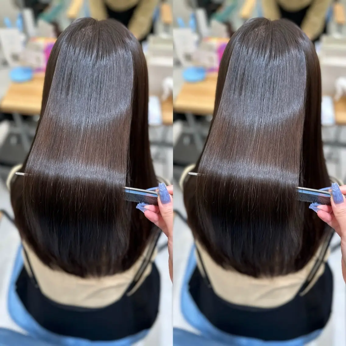 ロング カラー ヘアカラー トリートメント 髪質改善🩵縮毛矯正 代々木/木下のヘアスタイル