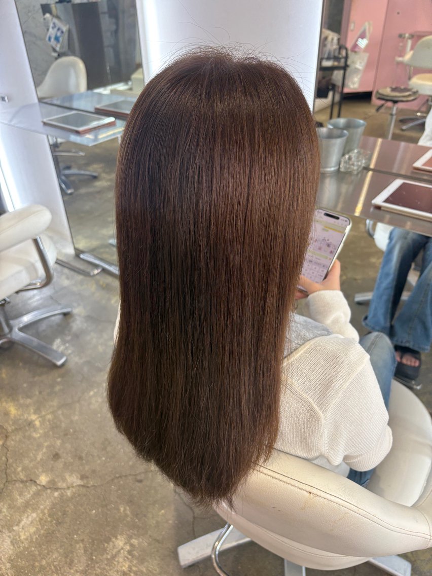 ロング カラー ブラウンカラー ヘアカラー しおり🍒 カラーモデル募集中のヘアスタイル