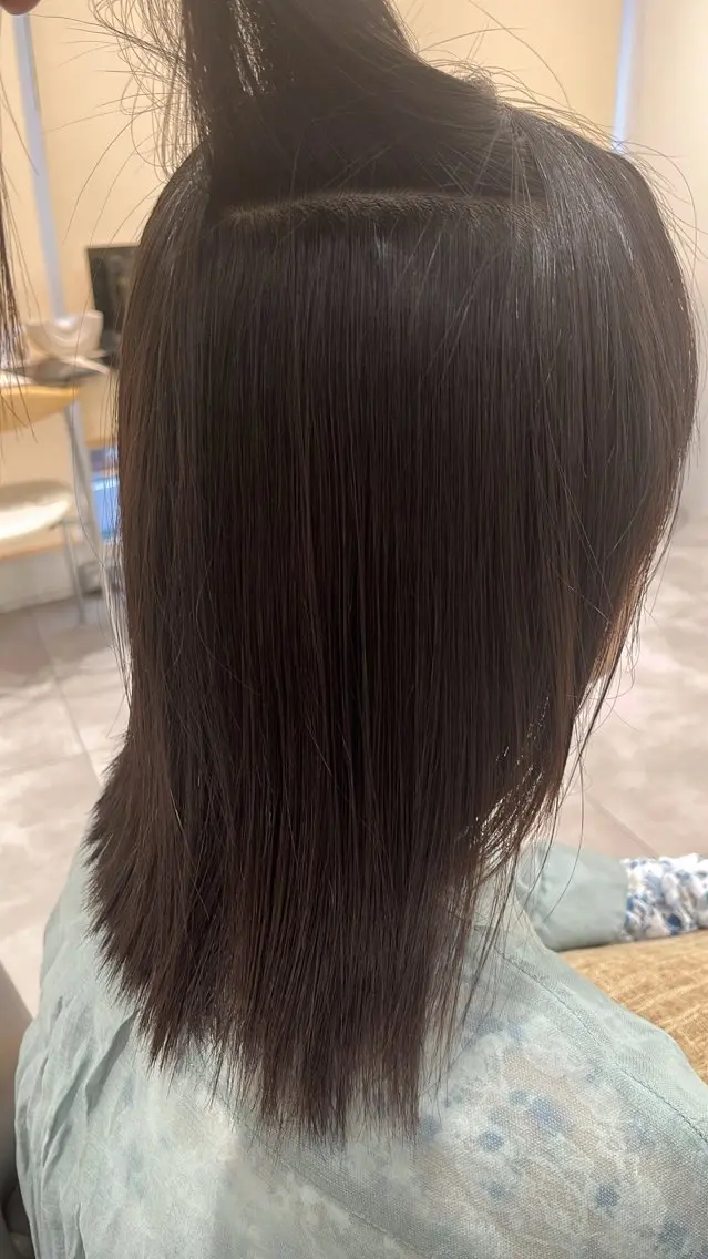 ショート カラー パーマ 縮毛矯正 縮毛矯正 / 透明感カラー首藤大翔のヘアスタイル