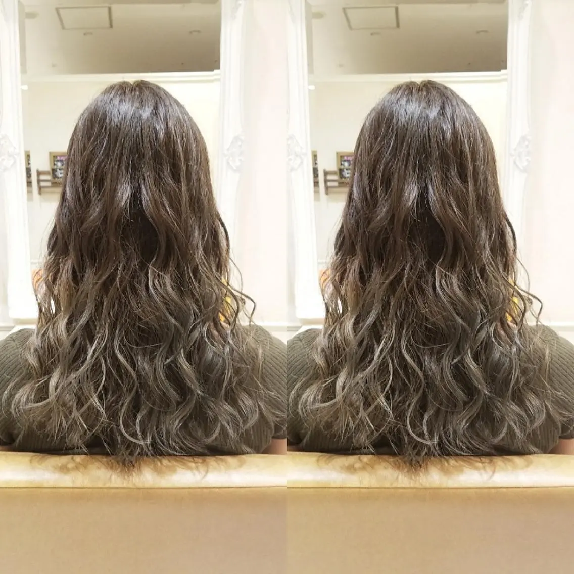 ロング カラー グラデーションカラー グレージュ イルミナカラー ブリーチ・ハイトーン 特化🎉内山のヘアスタイル