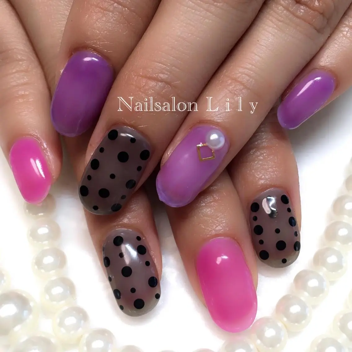 ネイル クリアネイル Lily*nail 🌻Mii🌻のネイルデザイン