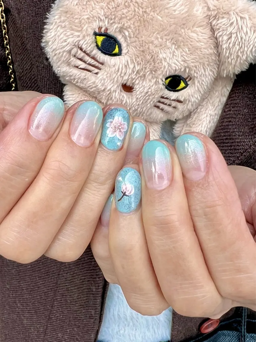 ネイル 桜ネイル ハンドネイル FIORITURA Maikoのネイルデザイン