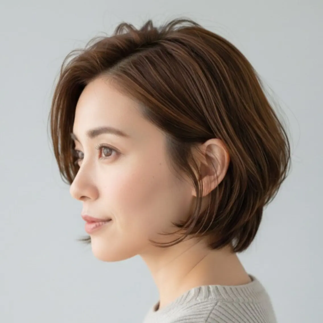 【白髪が気になり出した方】似合わせカット+自然になじませる透明感カラー ¥8,800の写真