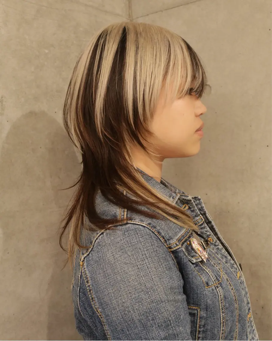 ミディアム カラー ブロンド デザインカラー ハッシュカット カット ヘアカラー トリートメント ハッシュカット/ハイ トーン/HIROKIのヘアスタイル