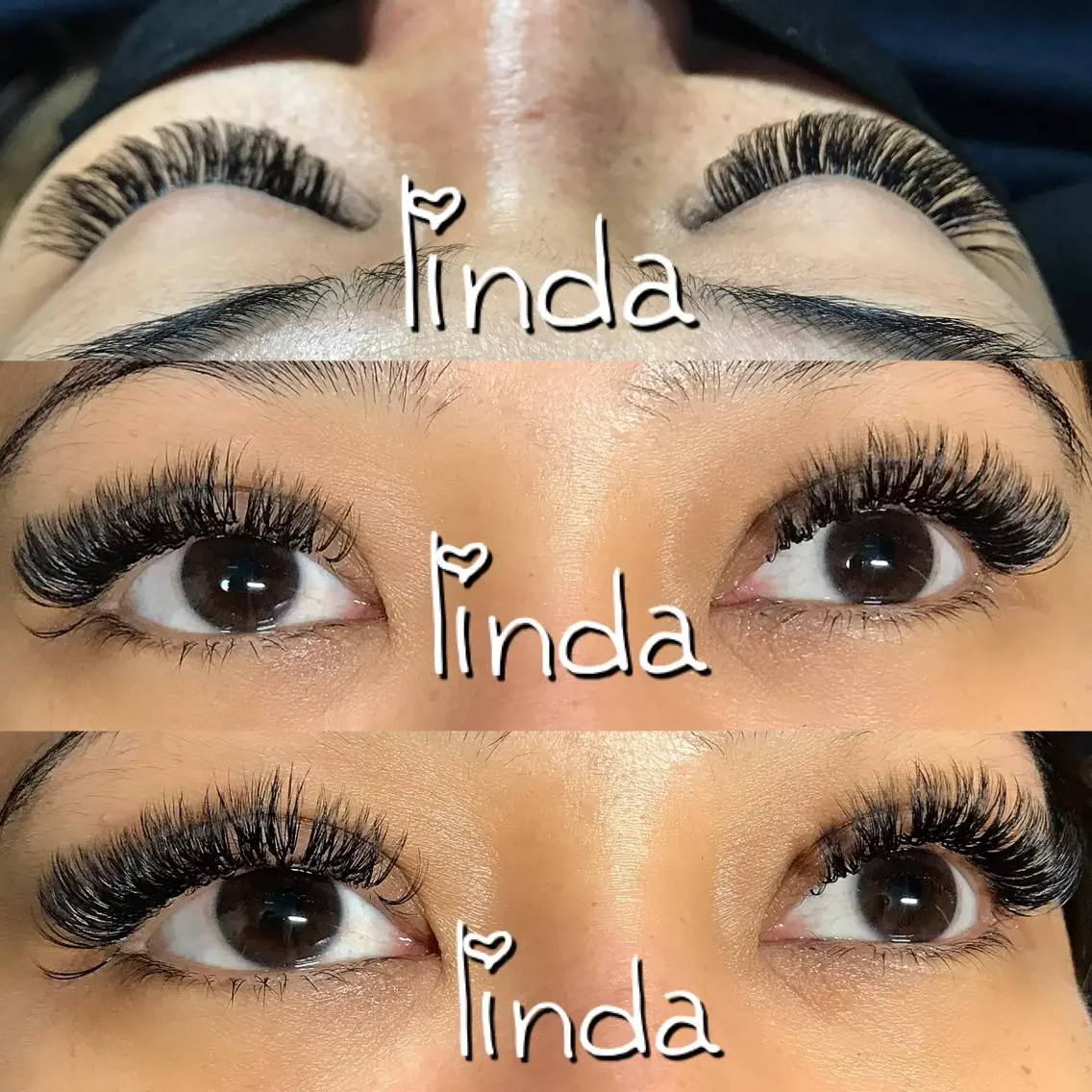 マツエク・マツパ 付け放題 ボリュームラッシュ linda lashesのマツエク・マツパデザイン