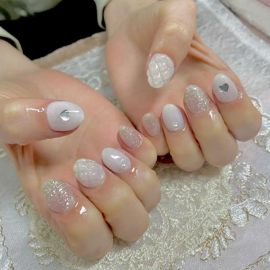 ネイル アートネイル オーロラネイル 成人式 ジェルネイル 卒業式 J terrace Nailのネイルデザイン