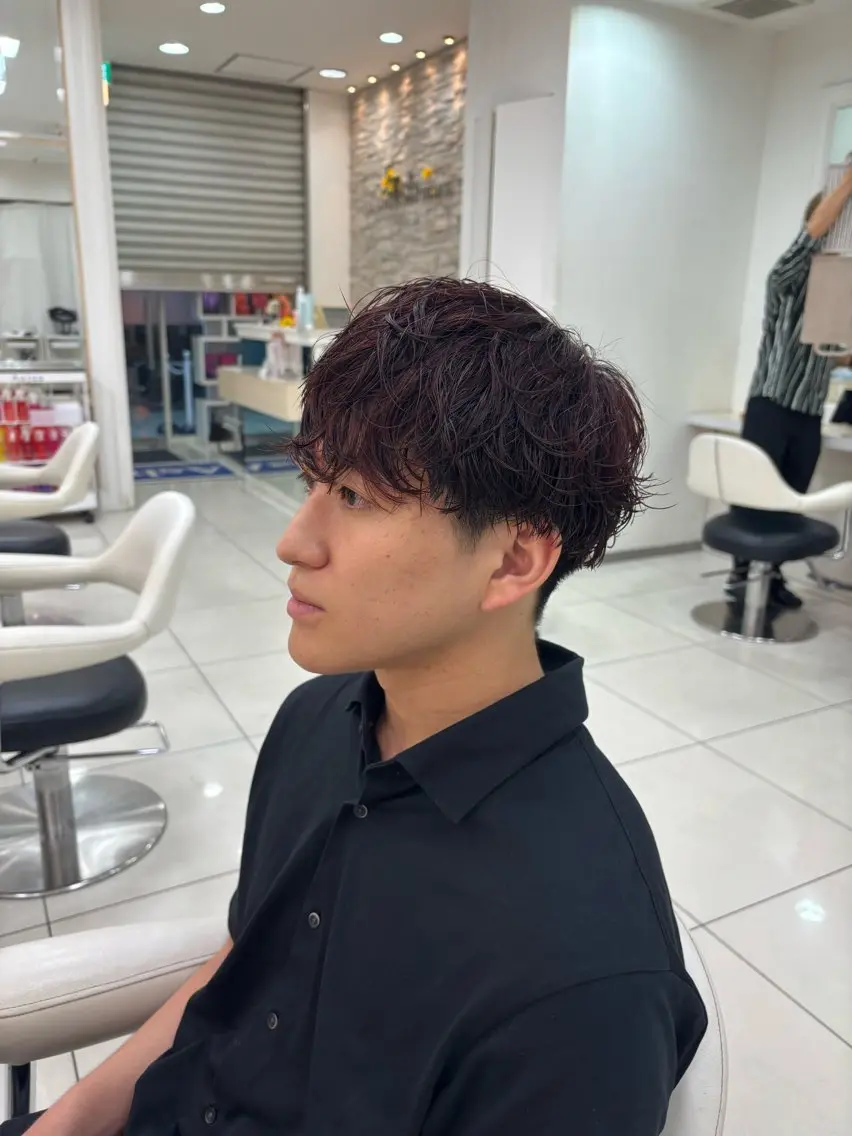 パーマ メンズ カット ヘアカラー パーマ 🌨️Ash平井店 ハセベ🌨️のヘアスタイル