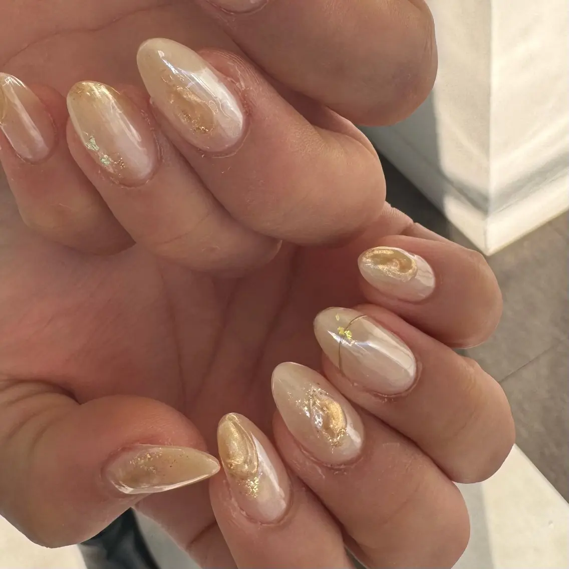 ネイル ミラーネイル ブライダルネイル ハンドネイル emunail 東梅田/西天満のネイルデザイン