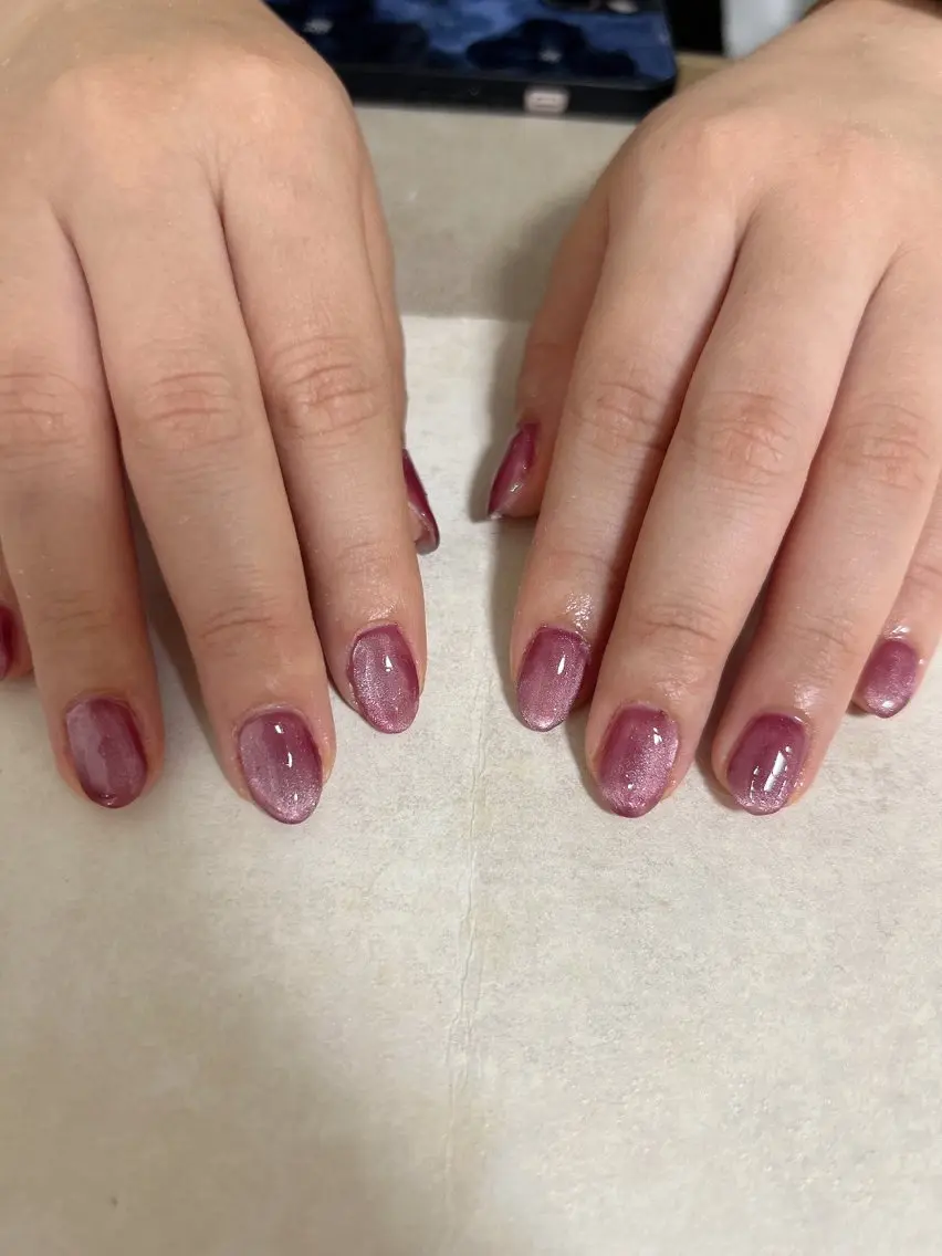 ネイル オーロラネイル 桜ネイル 長さ出し フットネイル フレンチネイル mogunail &blowのネイルデザイン