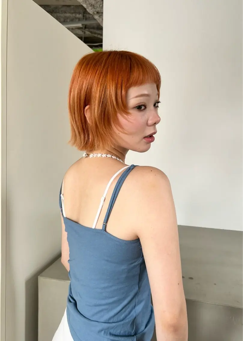 ショート 顔まわりレイヤー レイヤーカット chico .のヘアスタイル