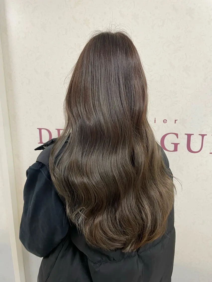 ロング カラー アッシュ ハイライトカラー ハイライト ﾅﾁｭﾗﾙ艶ｶﾗｰ 戸田めぐみのヘアスタイル