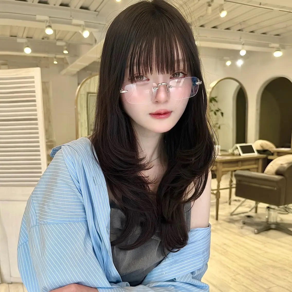 ロング ヘアカラー トリートメント 大人ガーリー♡ 艶カラー🎀美帆のヘアスタイル