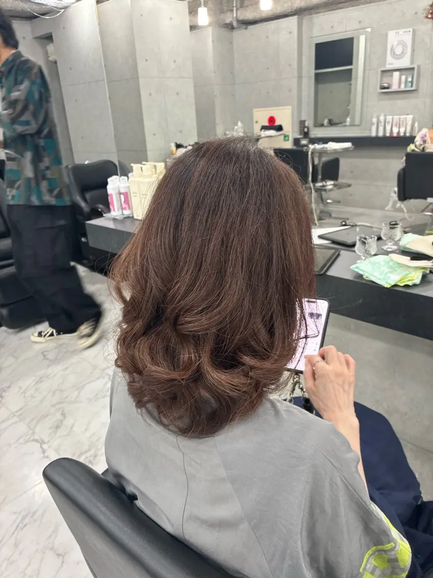 ミディアム カラー カット ヘアカラー トリートメント Endearing 🌟銀座のヘアスタイル