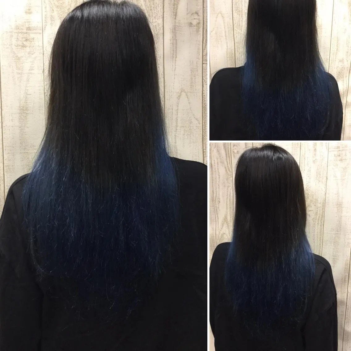 ロング カラー ブリーチ ブルーカラー グラデーションカラー ロング 後藤 健史のヘアスタイル