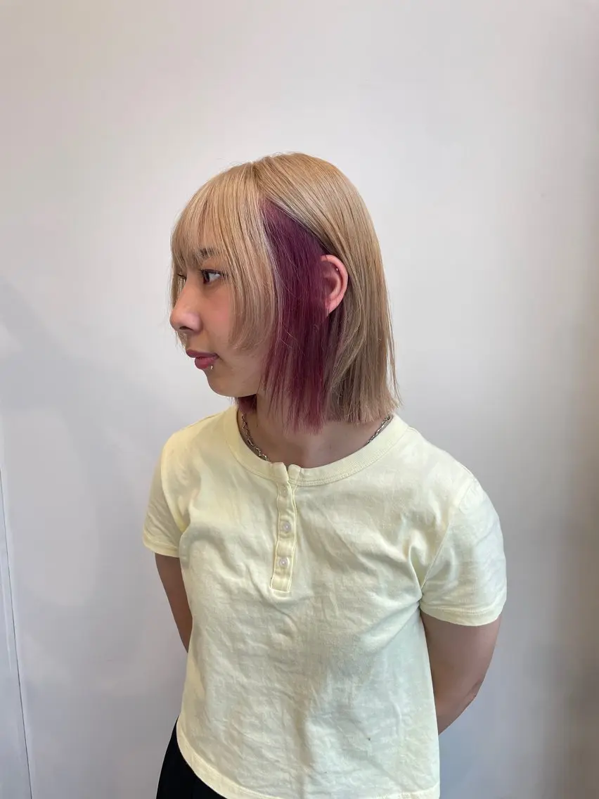 ミディアム カラー カット ヘアカラー トリートメント ナチュラルカラー 児玉優香のヘアスタイル